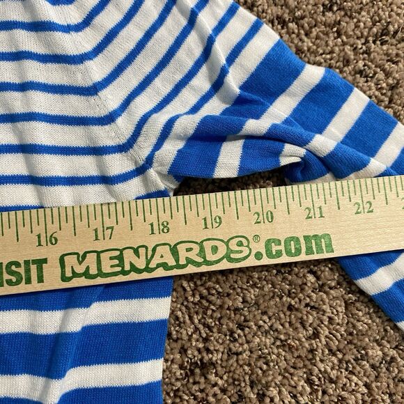 NWT Gap Stripped Cardigan Sweater Size XS Button Front Cotton Blue White - Picture 6 of 6